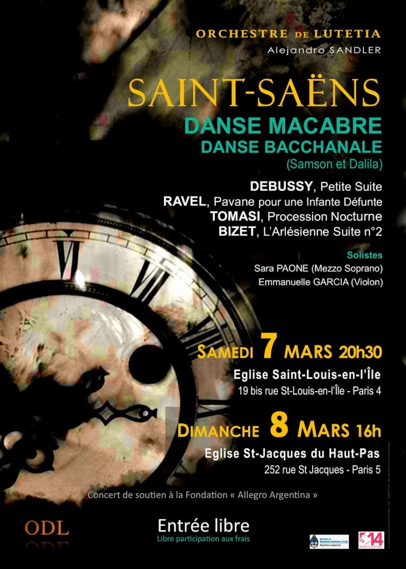 Affiche concerts Orchestre de Lutetia mars 2015