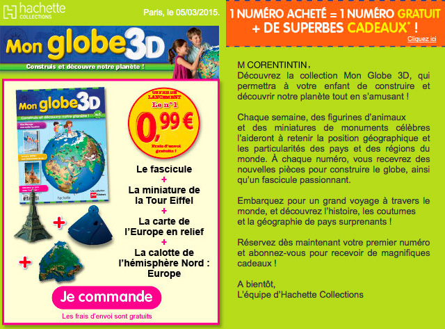 Hachette My 3d Globe Toys Games Toys Games Model Kits