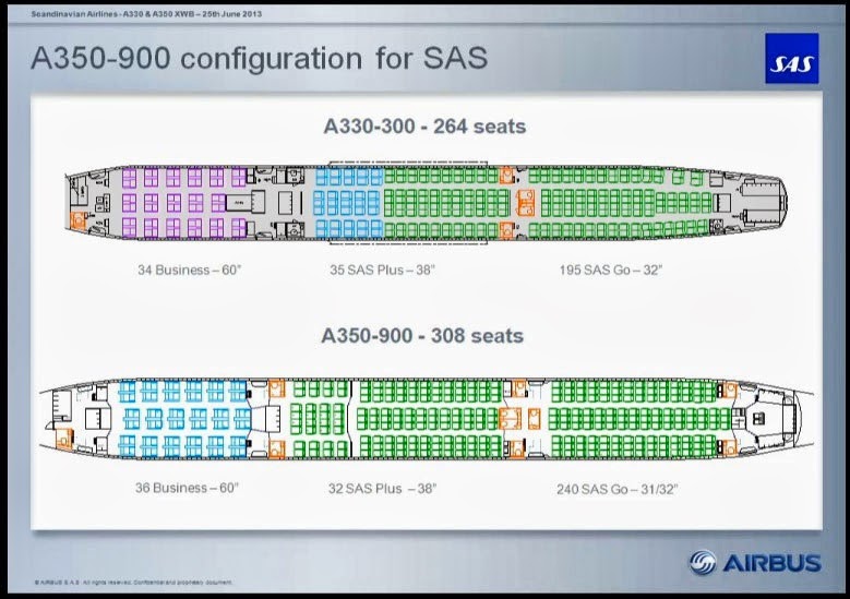 A350 1000 схема салона