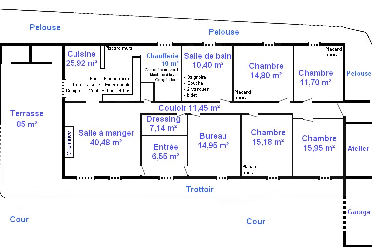 plan de maison charentaise